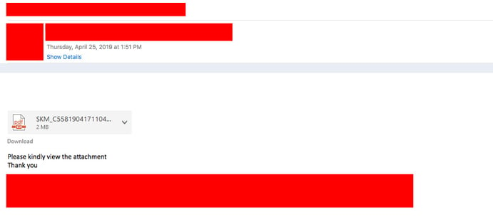 Email Phishing Screenshot