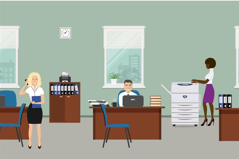 illustration of office workers